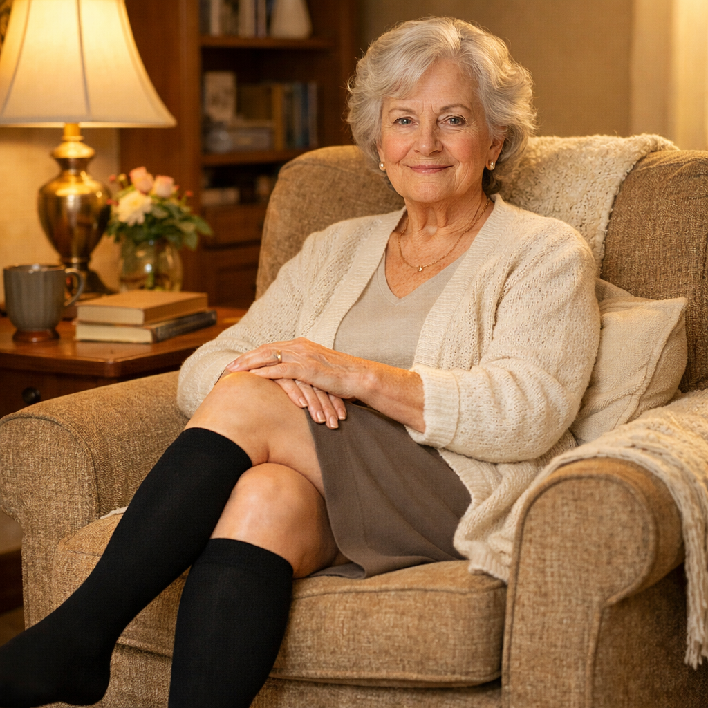Warmly Knee-High Compression Socks – 6 Pairs